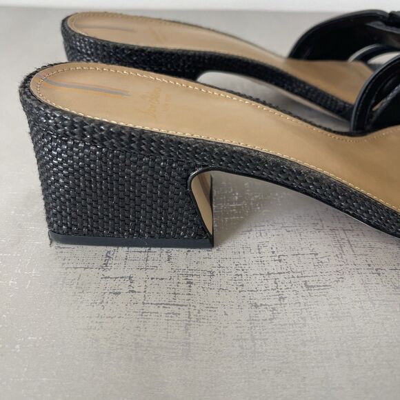 Sam Edelman Waylon Square Toe Block Heel Slide Black Sandals Size 10 M - Picture 6 of 13